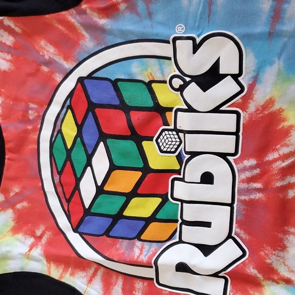Toddler Boys Girls RUBIK'S Cube Tie Dye T-Shirt Size 2T 3T 4T 5T puzzle game NWT - Picture 2 of 3